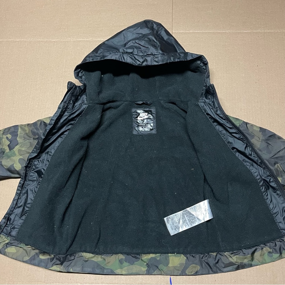 Nike Boys Kids Puffer Coat Full Zip Hooded Jacket Size 4T Camouflage & Orange - Picture 7 of 11